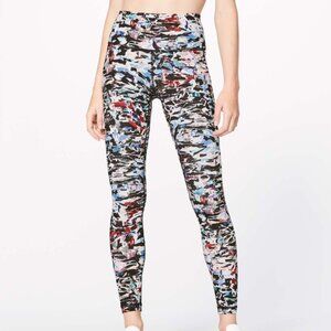 Lululemon Wunder Under HR Tight/Leggings Size 4 Culture Clash Multi Black